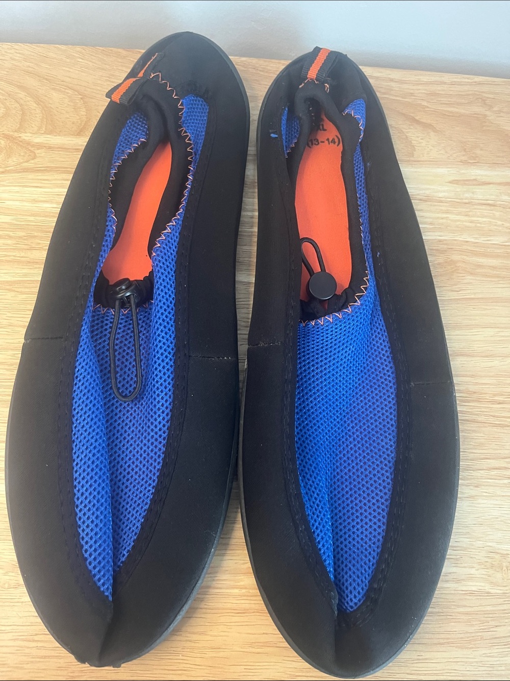 Men's Black & Blue Water Shoes - Lightweight Swim Shoes